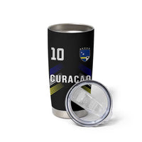 Curacao Soccer Sports Graphic Number 10 Jersey Style Tumbler Cup Proud Curaçaoans Football Fans Game Day Pride
