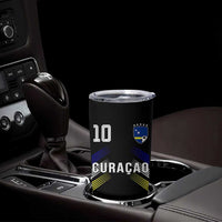 Curacao Soccer Sports Graphic Number 10 Jersey Style Tumbler Cup Proud Curaçaoans Football Fans Game Day Pride