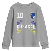 Curacao Soccer Sports Graphic Number 10 Jersey Style Youth Sweatshirt Proud Curaçaoans Football Fans Game Day Pride