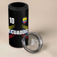 Ecuador Soccer Sports Graphic Number 10 Jersey Style 4 in 1 Can Cooler Tumbler Proud Ecuadorian Football Fans Game Day Pride