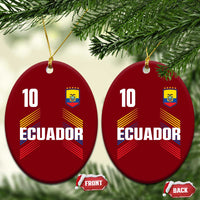 Ecuador Soccer Sports Graphic Number 10 Jersey Style Ceramic Ornament Proud Ecuadorian Football Fans Game Day Pride