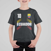 Ecuador Soccer Sports Graphic Number 10 Jersey Style T Shirt For Kid Proud Ecuadorian Football Fans Game Day Pride