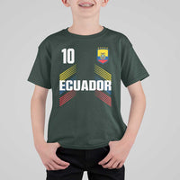 Ecuador Soccer Sports Graphic Number 10 Jersey Style T Shirt For Kid Proud Ecuadorian Football Fans Game Day Pride