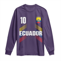 Ecuador Soccer Sports Graphic Number 10 Jersey Style Long Sleeve Shirt Proud Ecuadorian Football Fans Game Day Pride