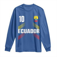 Ecuador Soccer Sports Graphic Number 10 Jersey Style Long Sleeve Shirt Proud Ecuadorian Football Fans Game Day Pride