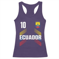 Ecuador Soccer Sports Graphic Number 10 Jersey Style Racerback Tank Top Proud Ecuadorian Football Fans Game Day Pride