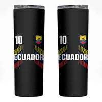 Ecuador Soccer Sports Graphic Number 10 Jersey Style Skinny Tumbler Proud Ecuadorian Football Fans Game Day Pride