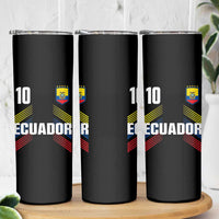 Ecuador Soccer Sports Graphic Number 10 Jersey Style Skinny Tumbler Proud Ecuadorian Football Fans Game Day Pride