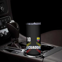 Ecuador Soccer Sports Graphic Number 10 Jersey Style Skinny Tumbler Proud Ecuadorian Football Fans Game Day Pride