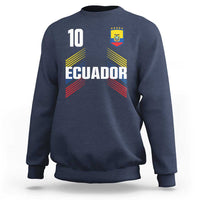 Ecuador Soccer Sports Graphic Number 10 Jersey Style Sweatshirt Proud Ecuadorian Football Fans Game Day Pride