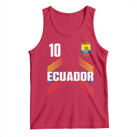 Ecuador Soccer Sports Graphic Number 10 Jersey Style Tank Top Proud Ecuadorian Football Fans Game Day Pride
