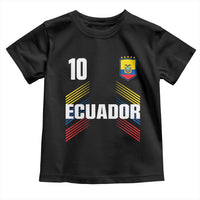 Ecuador Soccer Sports Graphic Number 10 Jersey Style Toddler T Shirt Proud Ecuadorian Football Fans Game Day Pride
