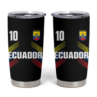 Ecuador Soccer Sports Graphic Number 10 Jersey Style Tumbler Cup Proud Ecuadorian Football Fans Game Day Pride