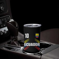 Ecuador Soccer Sports Graphic Number 10 Jersey Style Tumbler Cup Proud Ecuadorian Football Fans Game Day Pride