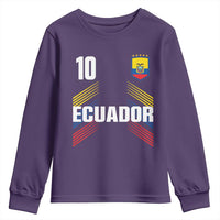 Ecuador Soccer Sports Graphic Number 10 Jersey Style Youth Sweatshirt Proud Ecuadorian Football Fans Game Day Pride