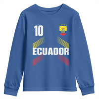 Ecuador Soccer Sports Graphic Number 10 Jersey Style Youth Sweatshirt Proud Ecuadorian Football Fans Game Day Pride