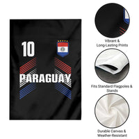 Paraguay Soccer Sports Graphic Number 10 Jersey Style Garden Flag Proud Paraguayan Football Fans Game Day Pride