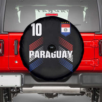 Paraguay Soccer Sports Graphic Number 10 Jersey Style Spare Tire Cover Proud Paraguayan Football Fans Game Day Pride