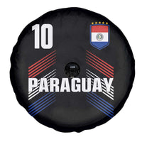 Paraguay Soccer Sports Graphic Number 10 Jersey Style Spare Tire Cover Proud Paraguayan Football Fans Game Day Pride