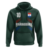 Paraguay Soccer Sports Graphic Number 10 Jersey Style Hoodie Proud Paraguayan Football Fans Game Day Pride