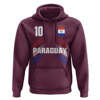 Paraguay Soccer Sports Graphic Number 10 Jersey Style Hoodie Proud Paraguayan Football Fans Game Day Pride