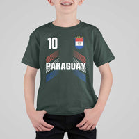 Paraguay Soccer Sports Graphic Number 10 Jersey Style T Shirt For Kid Proud Paraguayan Football Fans Game Day Pride