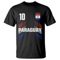 Paraguay Soccer Sports Graphic Number 10 Jersey Style T Shirt Proud Paraguayan Football Fans Game Day Pride