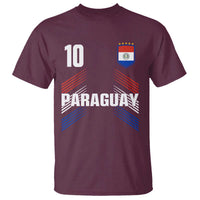 Paraguay Soccer Sports Graphic Number 10 Jersey Style T Shirt Proud Paraguayan Football Fans Game Day Pride