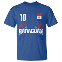 Paraguay Soccer Sports Graphic Number 10 Jersey Style T Shirt Proud Paraguayan Football Fans Game Day Pride