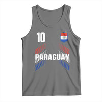 Paraguay Soccer Sports Graphic Number 10 Jersey Style Tank Top Proud Paraguayan Football Fans Game Day Pride