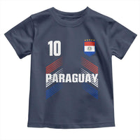 Paraguay Soccer Sports Graphic Number 10 Jersey Style Toddler T Shirt Proud Paraguayan Football Fans Game Day Pride