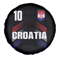 Croatia Soccer Sports Graphic Number 10 Jersey Style Spare Tire Cover Proud Croatian Football Fans Game Day Pride