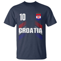 Croatia Soccer Sports Graphic Number 10 Jersey Style T Shirt Proud Croatian Football Fans Game Day Pride