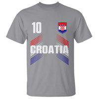 Croatia Soccer Sports Graphic Number 10 Jersey Style T Shirt Proud Croatian Football Fans Game Day Pride