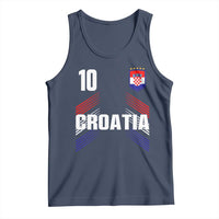 Croatia Soccer Sports Graphic Number 10 Jersey Style Tank Top Proud Croatian Football Fans Game Day Pride