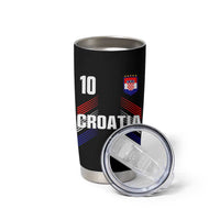 Croatia Soccer Sports Graphic Number 10 Jersey Style Tumbler Cup Proud Croatian Football Fans Game Day Pride