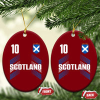 Scotland Soccer Sports Graphic Number 10 Jersey Style Ceramic Ornament Proud Scottish Football Fans Game Day Pride