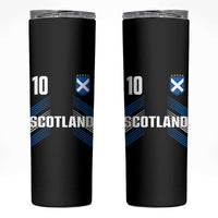 Scotland Soccer Sports Graphic Number 10 Jersey Style Skinny Tumbler Proud Scottish Football Fans Game Day Pride