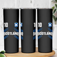 Scotland Soccer Sports Graphic Number 10 Jersey Style Skinny Tumbler Proud Scottish Football Fans Game Day Pride