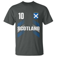 Scotland Soccer Sports Graphic Number 10 Jersey Style T Shirt Proud Scottish Football Fans Game Day Pride