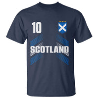 Scotland Soccer Sports Graphic Number 10 Jersey Style T Shirt Proud Scottish Football Fans Game Day Pride