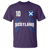 Scotland Soccer Sports Graphic Number 10 Jersey Style T Shirt Proud Scottish Football Fans Game Day Pride
