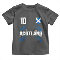 Scotland Soccer Sports Graphic Number 10 Jersey Style Toddler T Shirt Proud Scottish Football Fans Game Day Pride