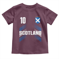 Scotland Soccer Sports Graphic Number 10 Jersey Style Toddler T Shirt Proud Scottish Football Fans Game Day Pride