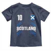 Scotland Soccer Sports Graphic Number 10 Jersey Style Toddler T Shirt Proud Scottish Football Fans Game Day Pride