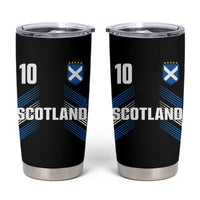 Scotland Soccer Sports Graphic Number 10 Jersey Style Tumbler Cup Proud Scottish Football Fans Game Day Pride