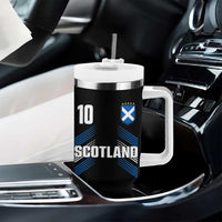 Scotland Soccer Sports Graphic Number 10 Jersey Style Tumbler With Handle Proud Scottish Football Fans Game Day Pride