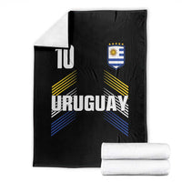 Uruguay Soccer Sports Graphic Number 10 Jersey Style Throw Blanket Proud Uruguayan Football Fans Game Day Pride