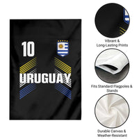 Uruguay Soccer Sports Graphic Number 10 Jersey Style Garden Flag Proud Uruguayan Football Fans Game Day Pride