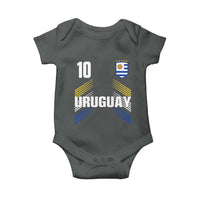 Uruguay Soccer Sports Graphic Number 10 Jersey Style Baby Onesie Proud Uruguayan Football Fans Game Day Pride